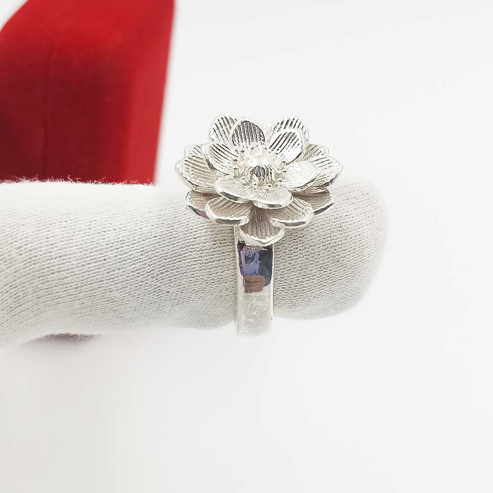 Customise Premium 3d Casting Design Lotus Ring for men & women, Heavy 17 gm