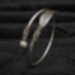 Silver Leaf Bangle for Women
