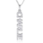 Vertical Block Print Name Necklace