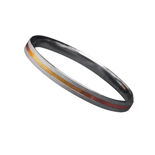 Personlized Rodium Highway Style Silver Kada