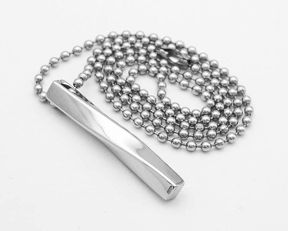 Thumbnail: Twisted Vertical Locket For Gift, Specially Design Pendant For Gift, Shubh Jewellers