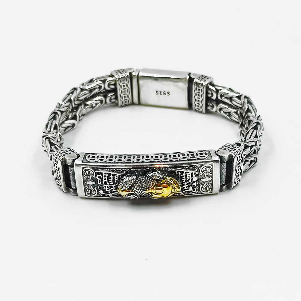 🦅 Heavy Turkey Design Animal Logo Oxidised Imported Pure Silver Bracelet for Men | Shubh Jewellers  💎 Made with Pure Silver