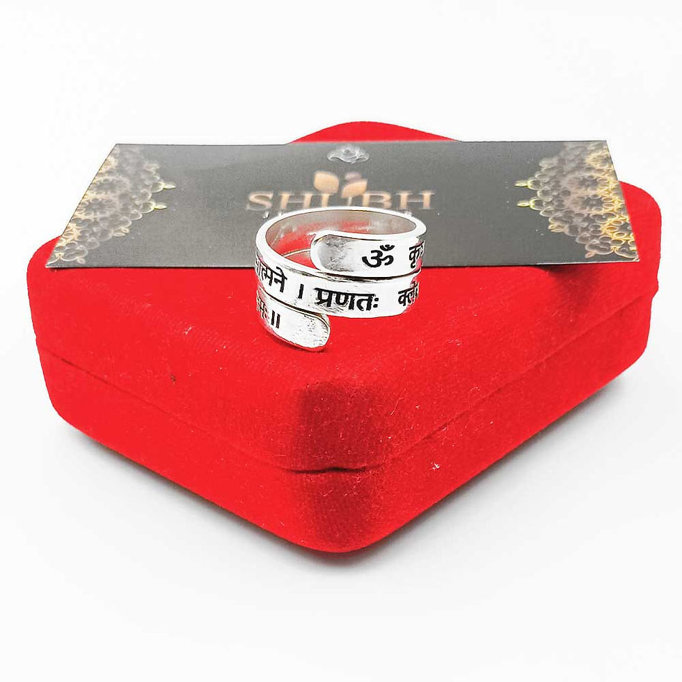 ✨ Adjustable Krishna Ji Mantra Customise Ring for Men & Women – By Shubh Jewellers ✨  Bring divine blessings and elegance tog