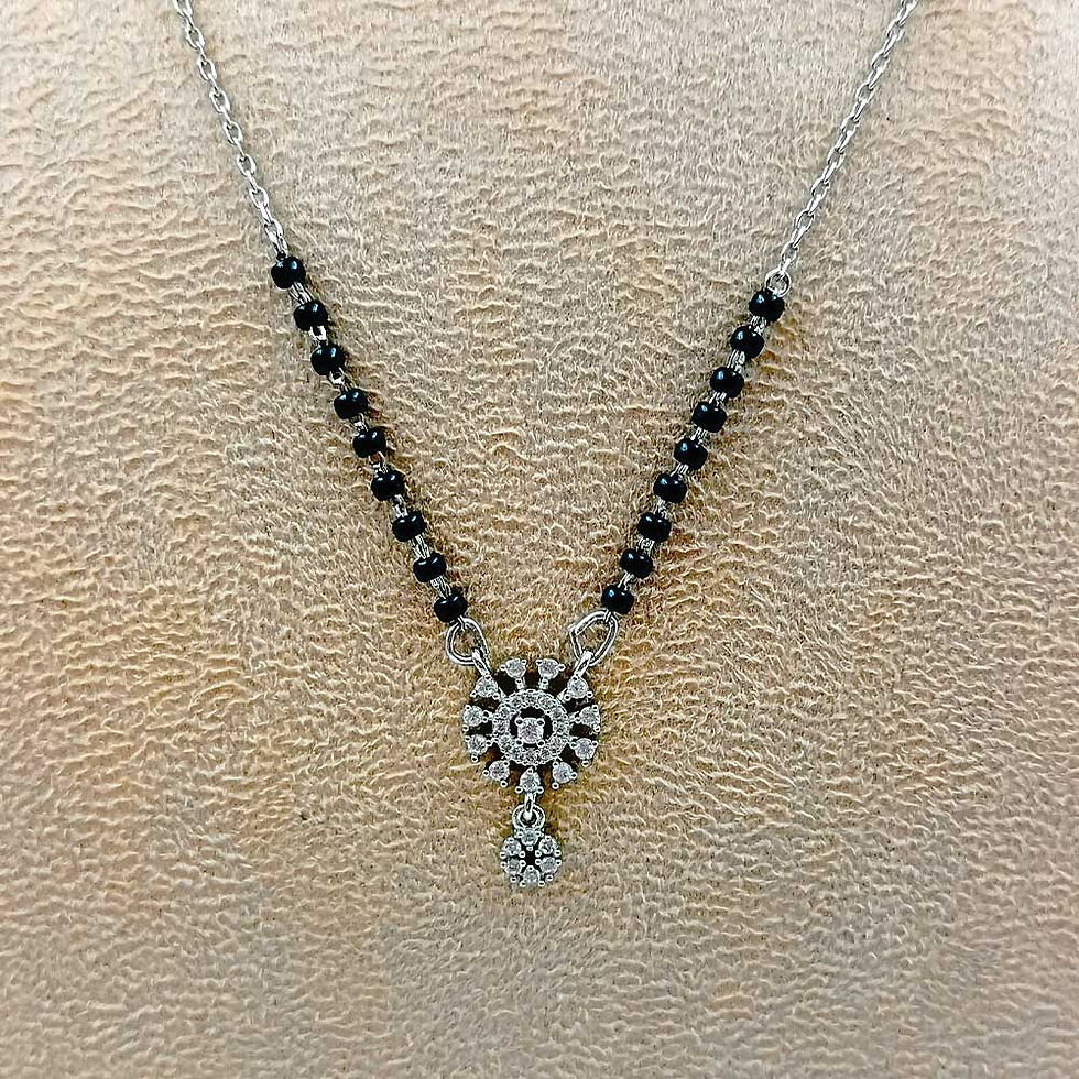 Light Weight Trending Solatire Design High Finishing 925 Mangalsutra