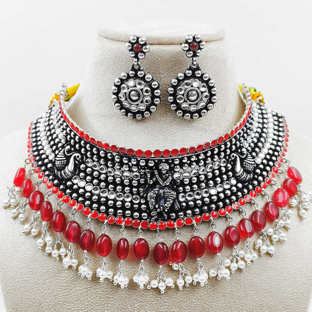 Shri Krishan with Peacock Design Heavy beads Necklace for women, Shubh Jewellers