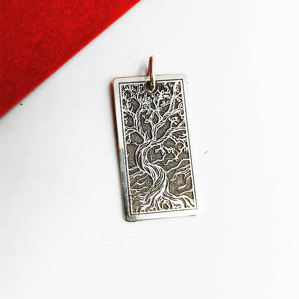 European Style Design Tree Pendant Lazer Cutting 2d Shubh Jewellers