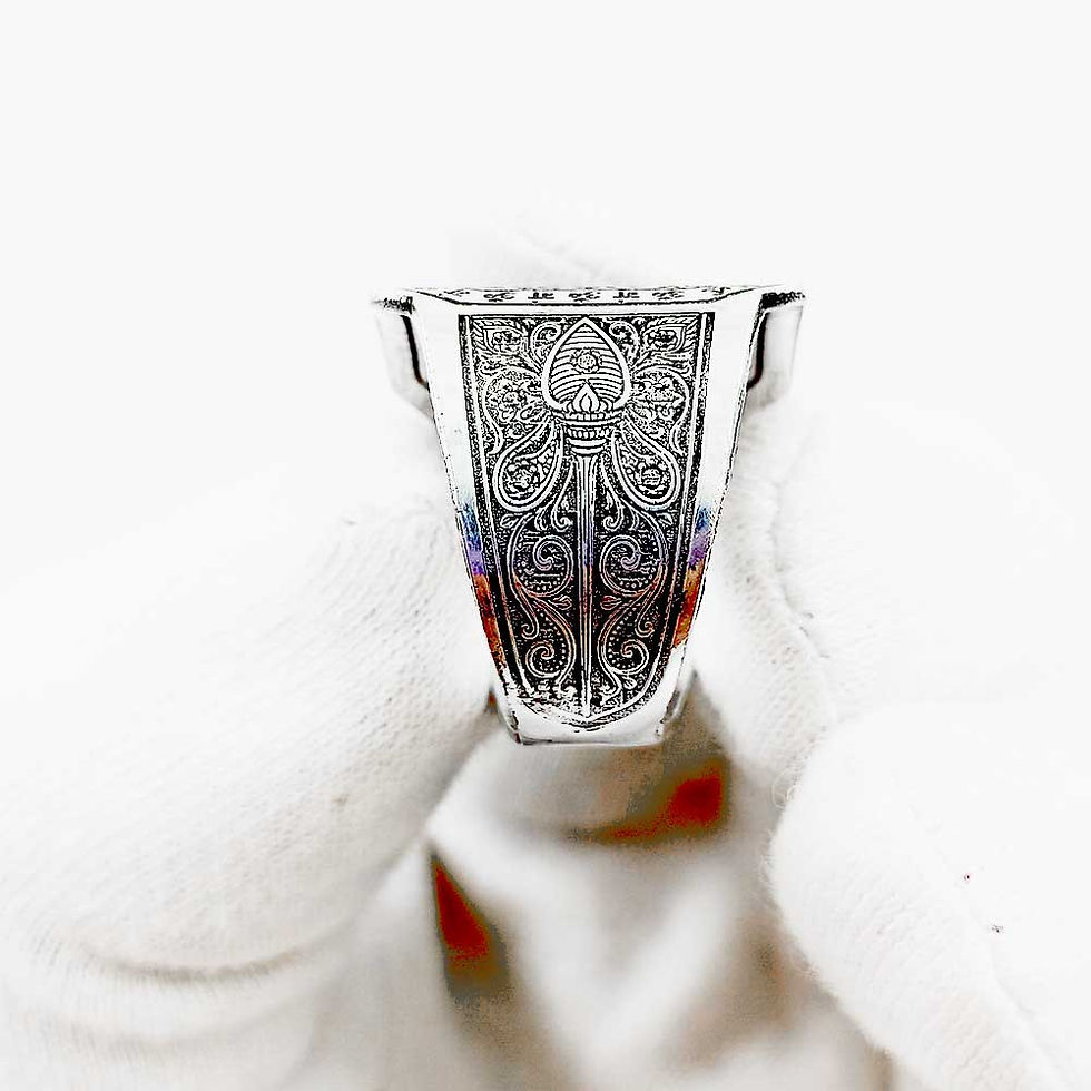 Fancy Custom Design Ganesh Ji Premium Pure Silver Ring for men, Shubh Jewellers