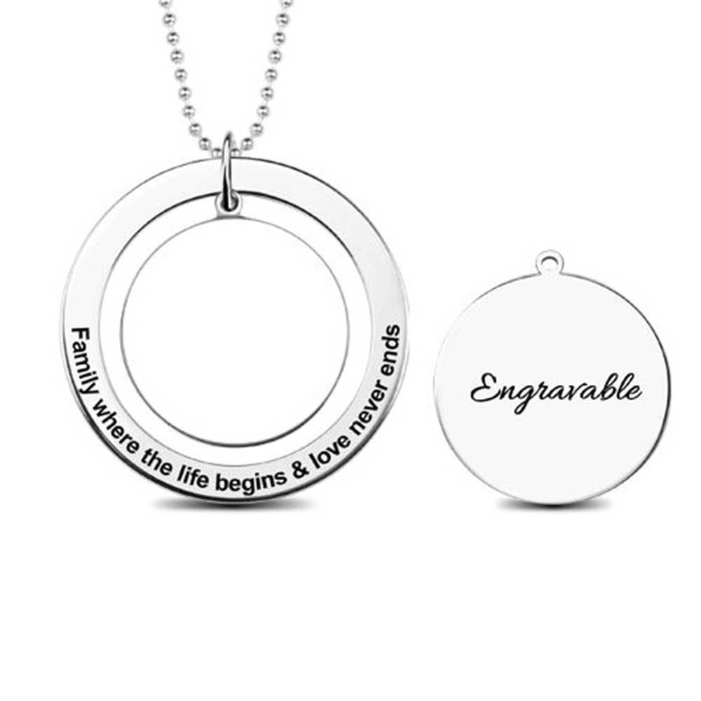 Customised Fancy Family Picture Circle design