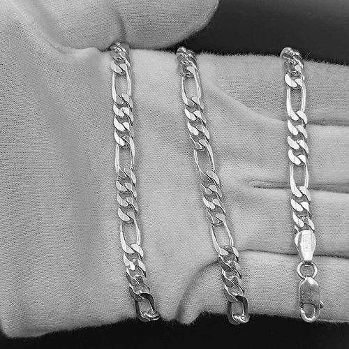 Casual Wear Figaro Silver Chain, Shubh Jewellers , Silver Chain for Men