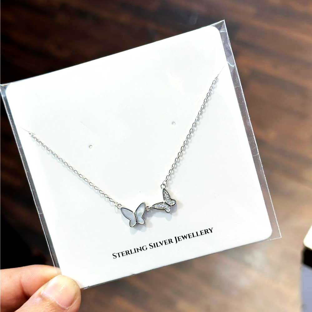 Butterfly Design Enamel Coating Pure Silver 925 Silver Dokiya Earrings for Women