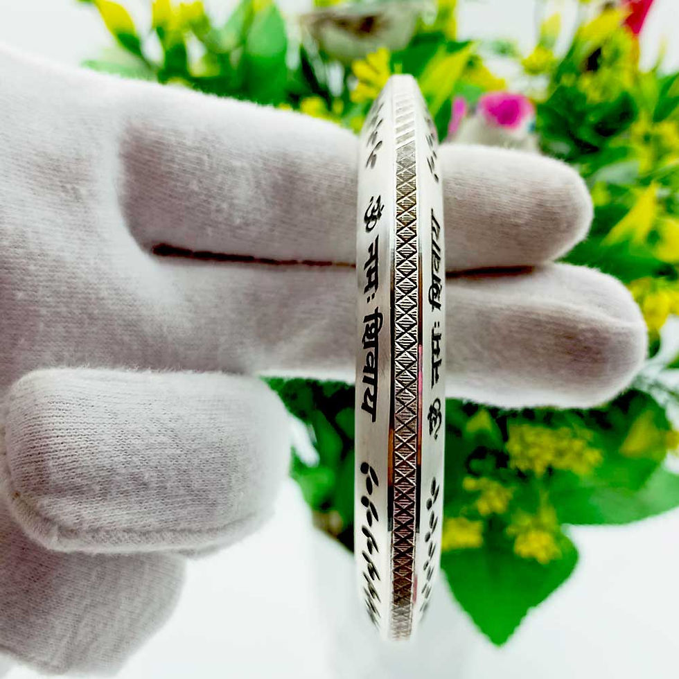 V-Solid Silver om Namay Shivay Customised Kada for men, Shubh Jewellers, 300 gms