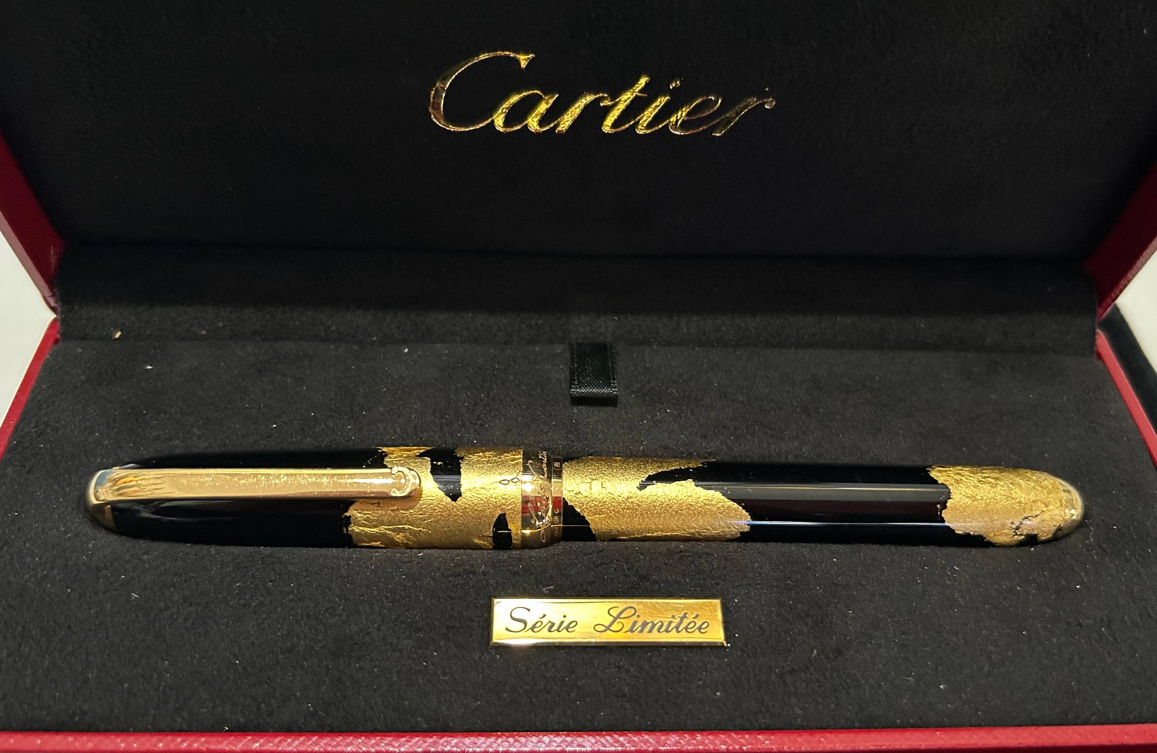 Cartier Dandy Gold Foils & Black Lacquer Ballpens
