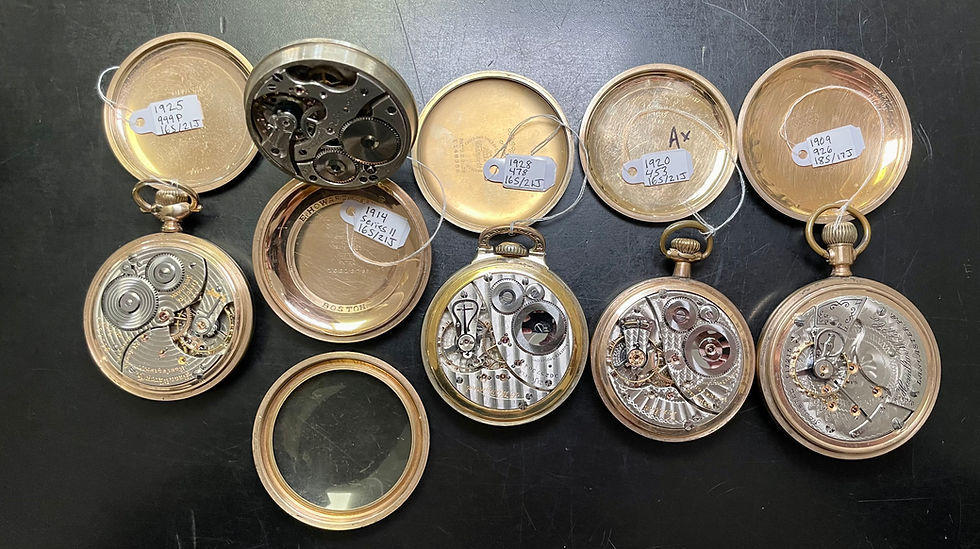 Thumbnail: Vintage Pocket Watches & Timepieces - Elgin, Hamilton, Illinois, Etc.