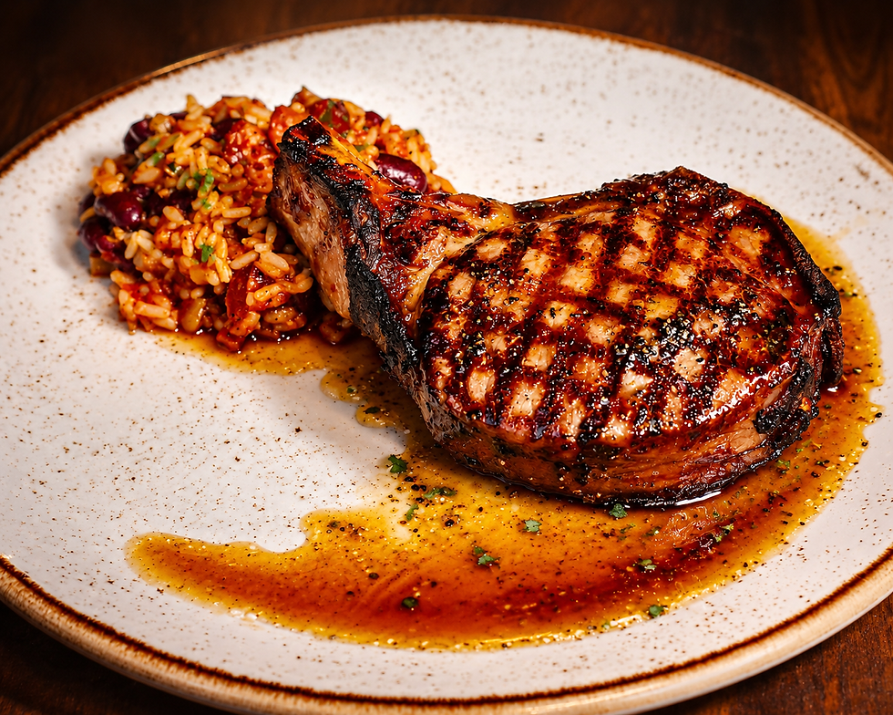 Bourbon Maple-Glazed Pork Chops