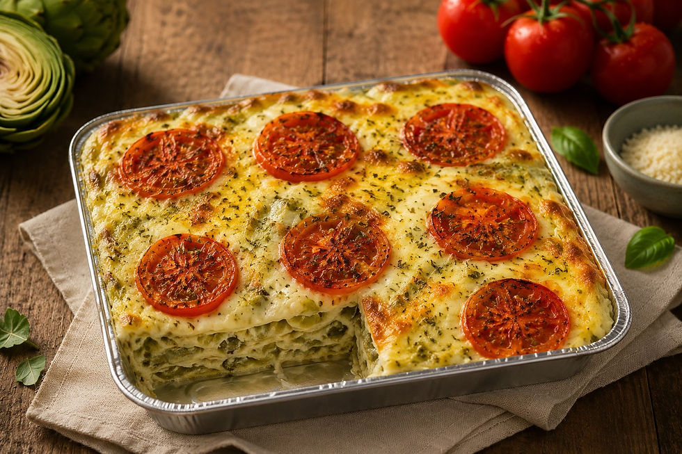 Miniatura: Lasaña familiar Bolognesa, Vegetariana o Alcachofa. Para 6 personas.