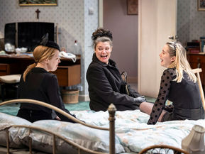 Sisters: Victoria Brazier (Teresa), Polly Lister (Mary) and Helen Flanagan (Catherine) in The Memory of Water at Octagon Theatre Bolton. All pics: Pamela Raith Photography