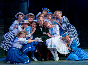 Simon Butteriss as Major General Stanley, with chorus, in the National G&S Opera Company's The Pirates of Penzance at Buxton Opera House 2026