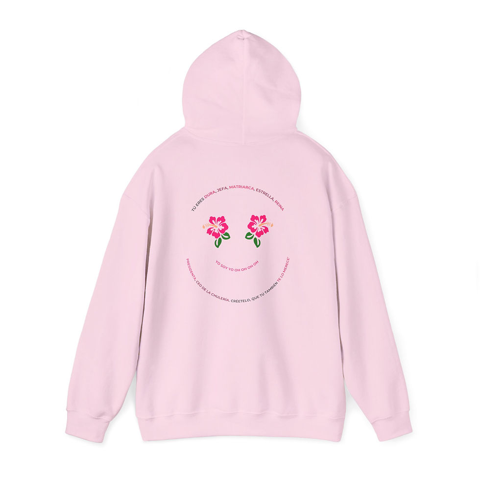 Thumbnail: Ana Lía - Carita Feliz in the back - Unisex Hoodie