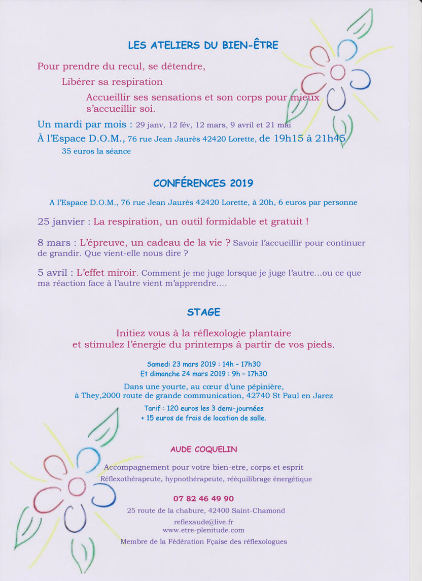 Au programme en 2019 :)