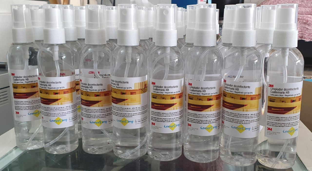 DESINFECTANTE CUATERNARIO CON ATOMIZADOR DE 100 ML