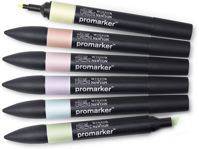 Miniature : Set 6 promarker tons pastels