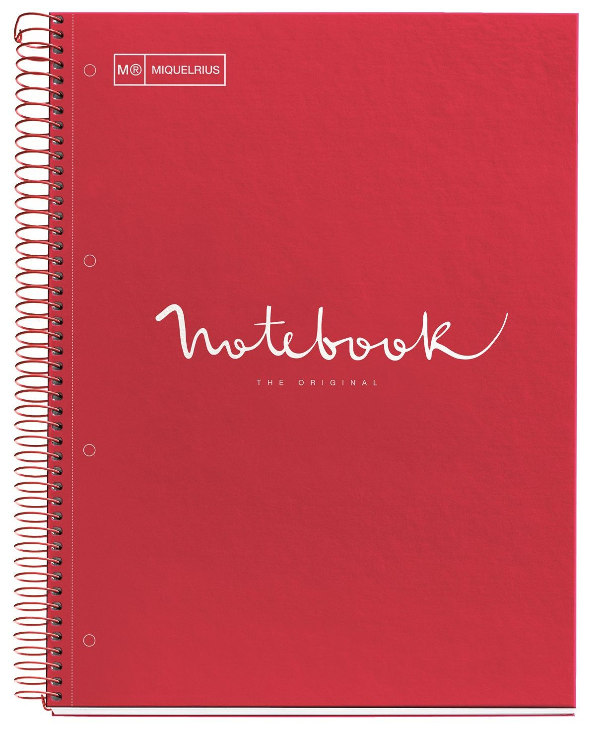 Miquelrius - Notebook - grands carreaux - A4  - 80 feuilles - Rouge