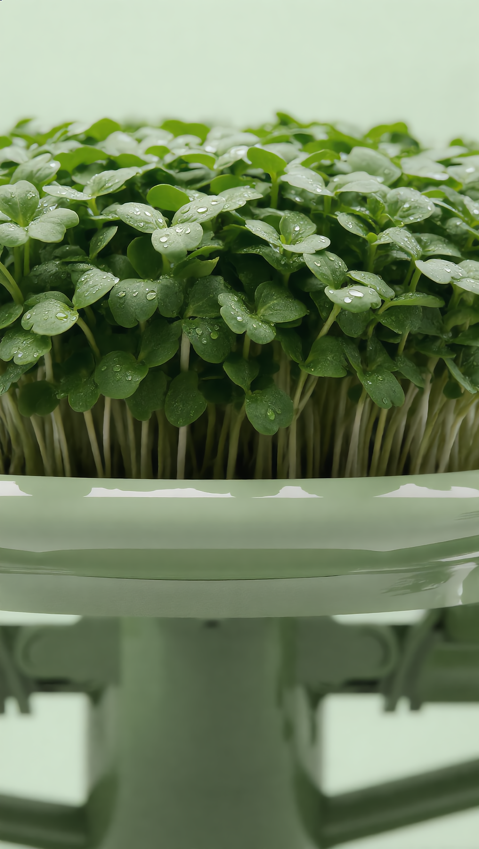 close up shot of Oasis with fresh greens