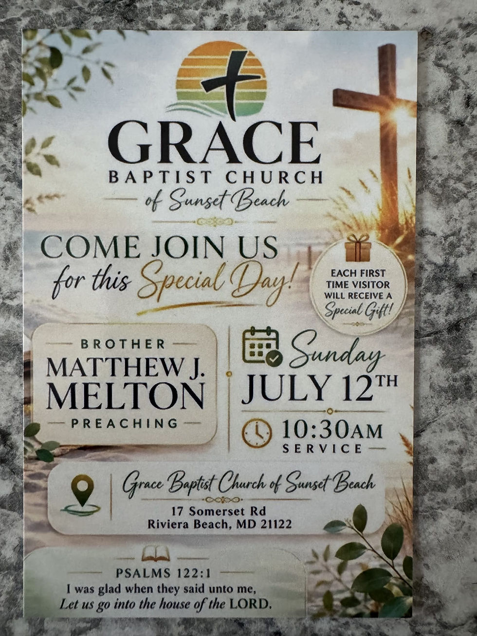 Special Service at Grace Baptist