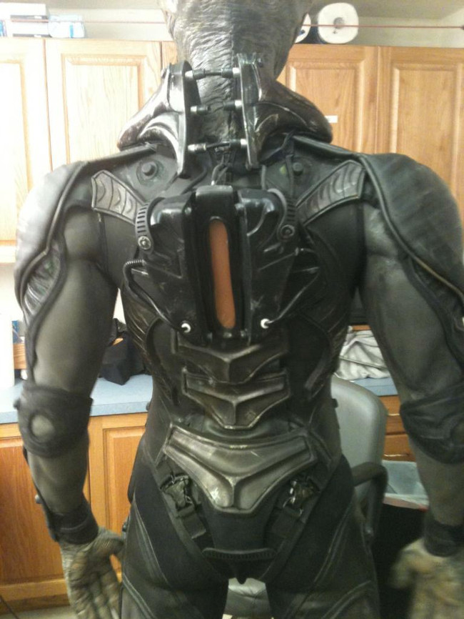Back angle of suit, shoulders and arms. (Back plate and sculpts by various MastersFX artists).