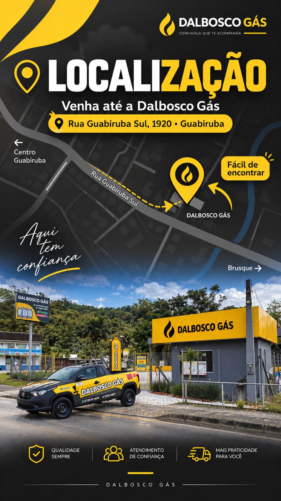 Localização da Dalbosco Gás em Guabiruba