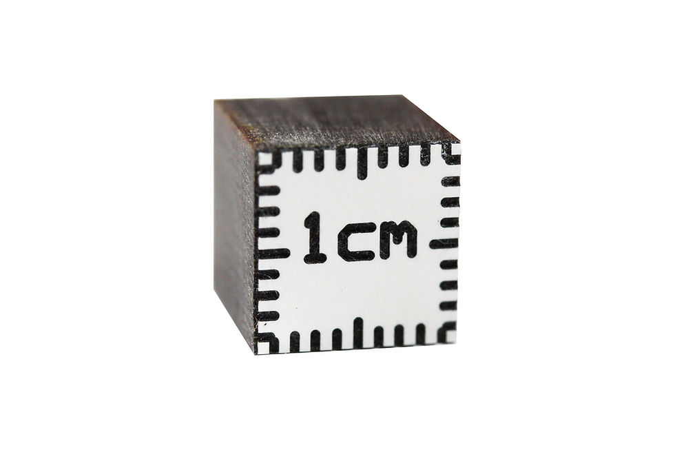1cm Scale Cube Photo