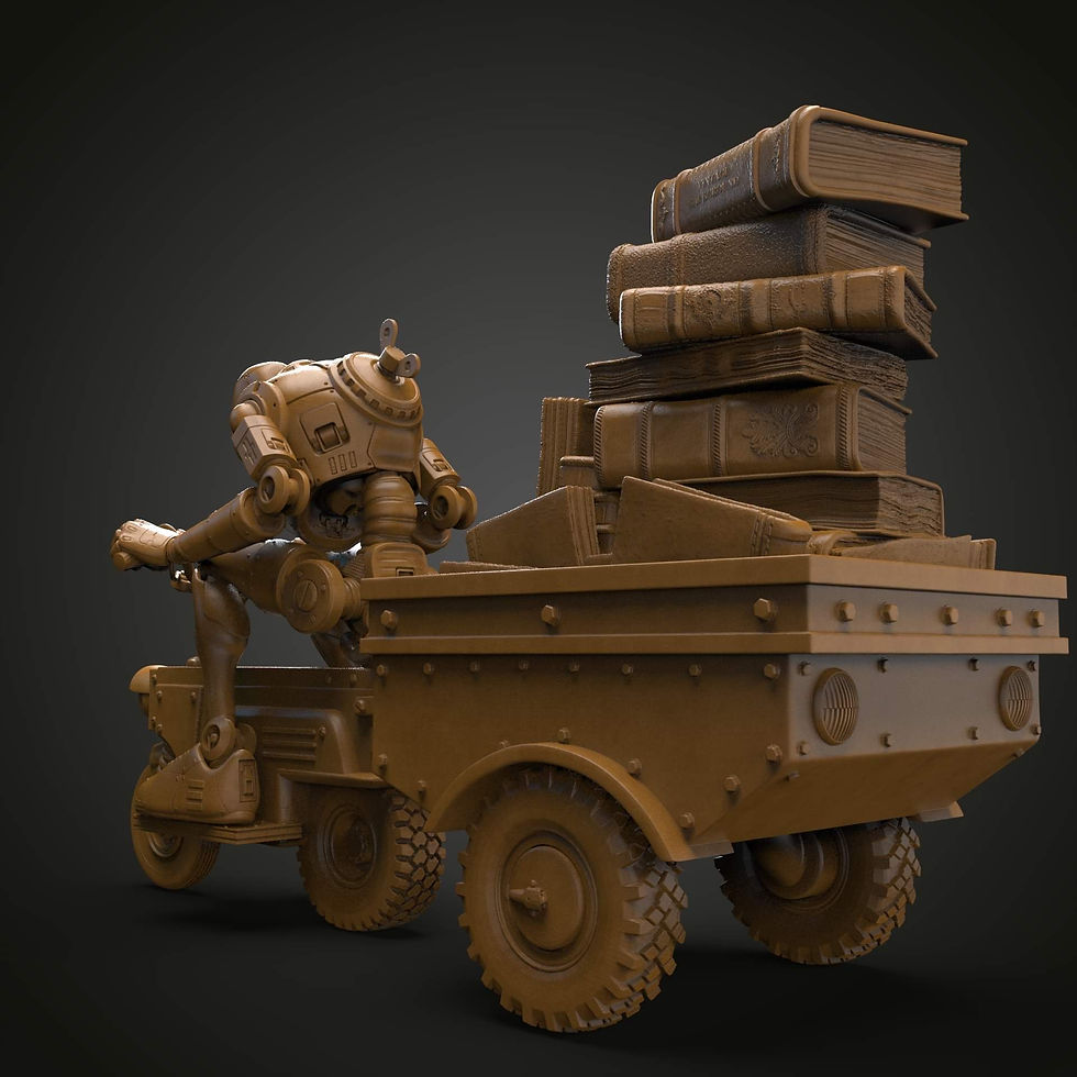 Thumbnail: Miniature robot David Diez Memories 75mm resin scientificmodels