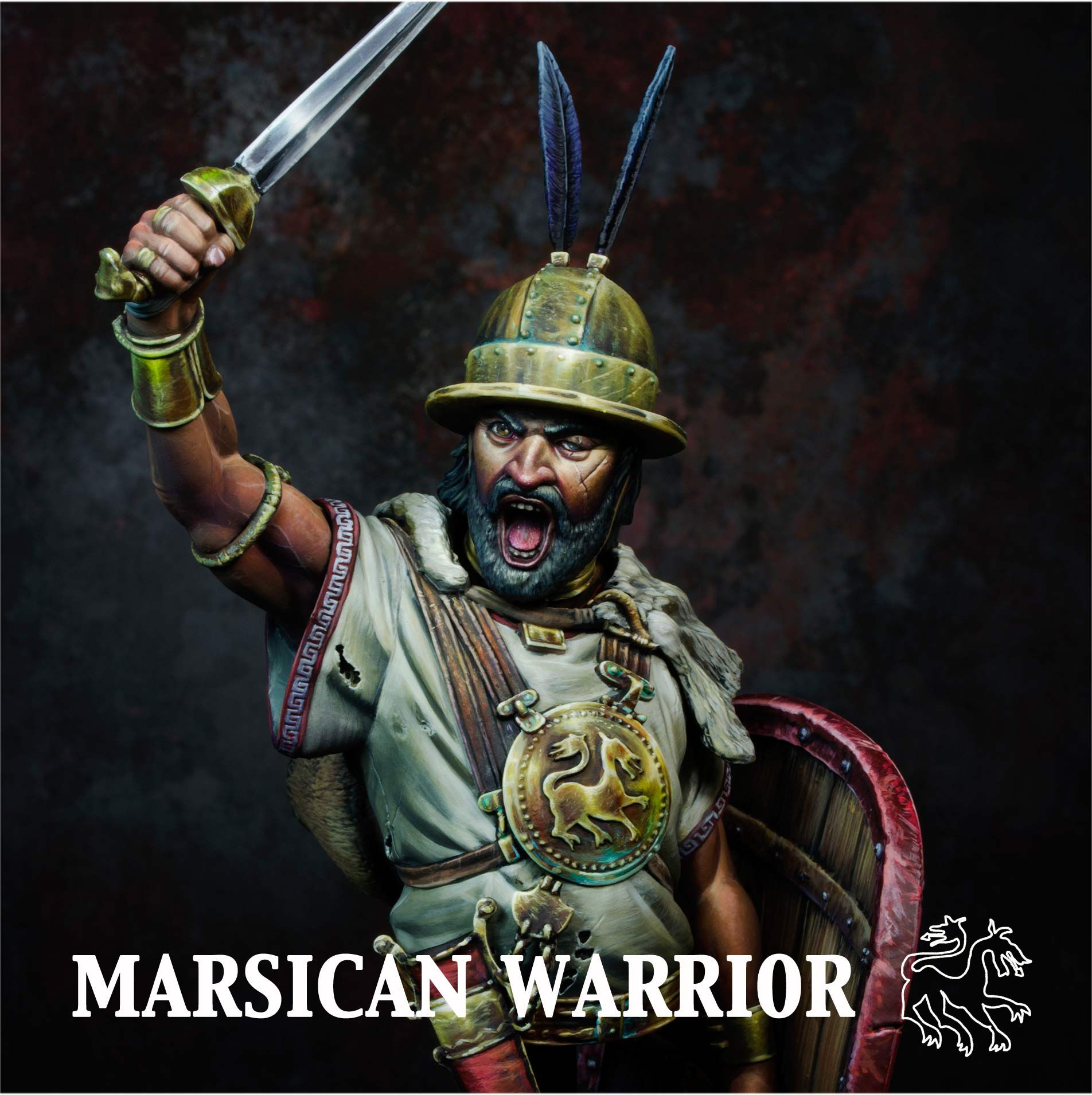 Guerriero Marsicano modellino in resina Busto