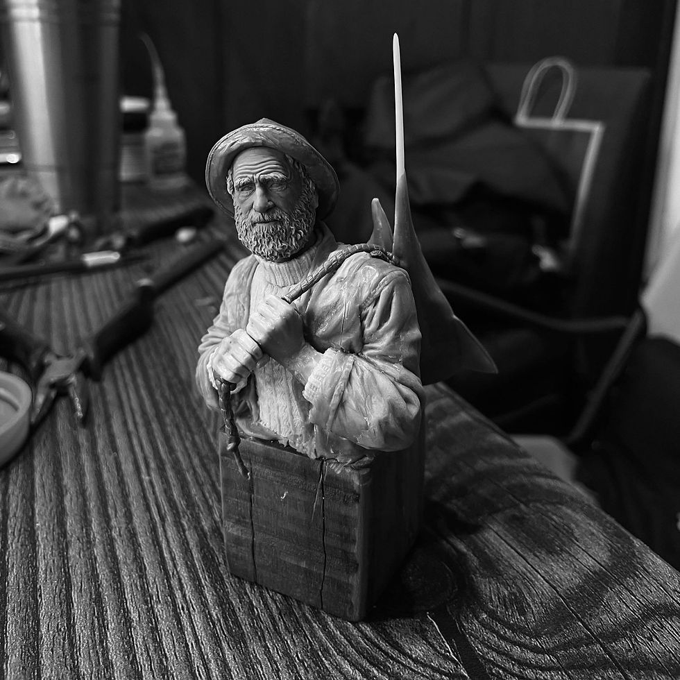 Thumbnail: modello in resina old fisherman vecchio pescatore scientificmodels.shop