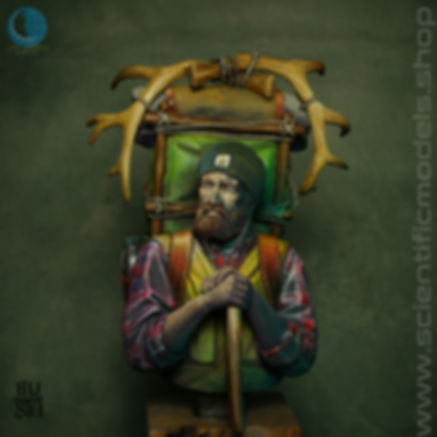 Lumberjack tagliaboschi modellino in resina scientificmodels