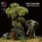 elefante africano e bimbo masai