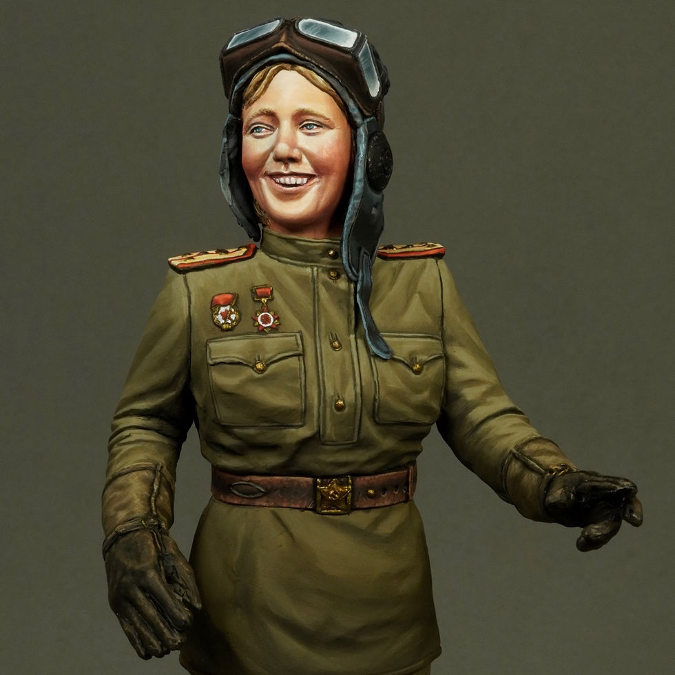 Thumbnail: T-34 tank woman resin model kit scientificmodels Samusenko