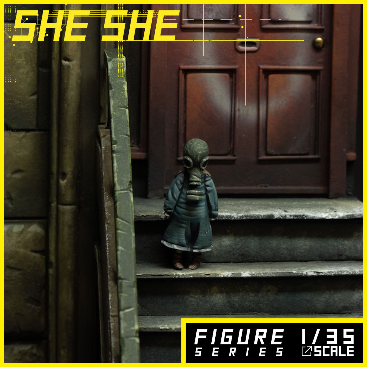 She She post apocalyptic baby resin miniature 1:35 Alternity miniatures