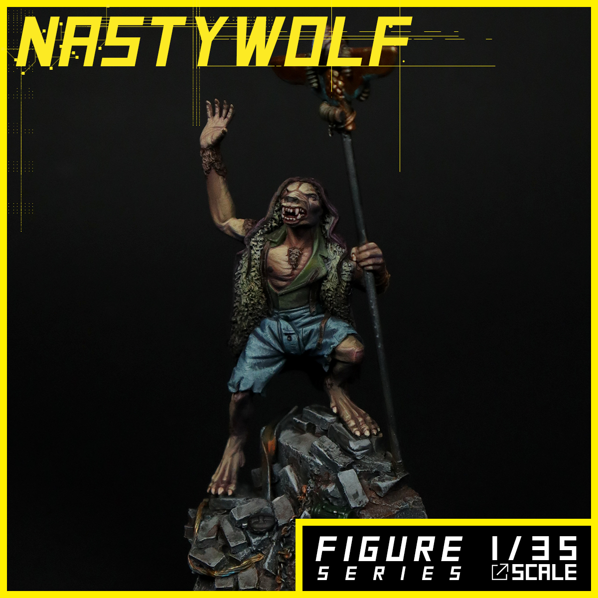 miniatura nasty wolf alternity miniatures