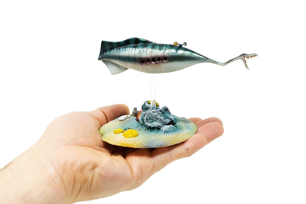 Thumbnail: modellino in scala 1:1 di Tullimonstrum gregarium Mazon creek