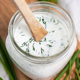 Creamy homemade ranch dressing made with avocado oil