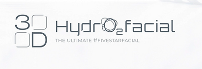 HydrO2 facial logo with tagline 'The Ultimate Five Star Facial' in minimalist grey text."