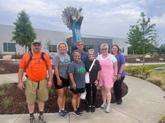 A mini Keeper of the Plains is part of this walk with Bike Walk Wichita