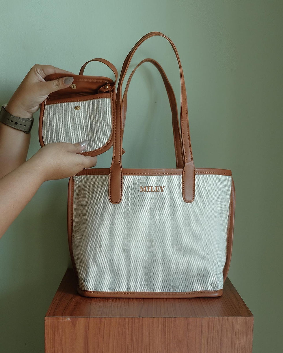 Thumbnail: Canvas Tote Bag with Pouch