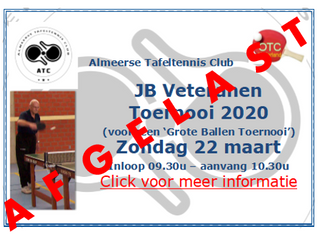Afgelast: ATC OTC's John Brouwers Veteranen Toernooi 2020 (22 maart) en ATC clinics Basisscholen