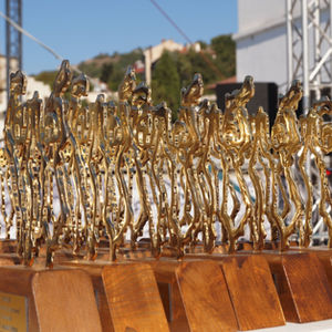 Наградни статуетки малка пласика за фестивала в балчик "Море от ритми". Скулптури от бронз