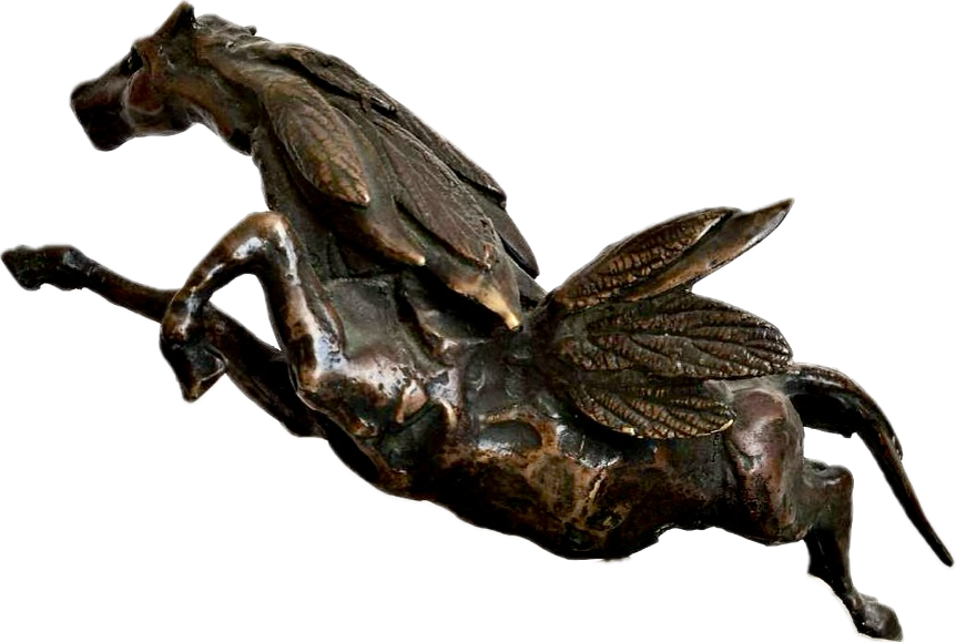 Миниатюра: "Вихър" малка пластика от бронз