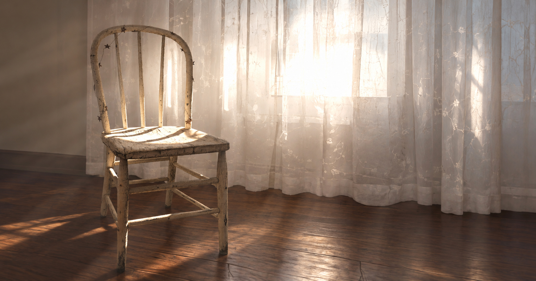 An old chair in a quiet room, from The Measure of a Life