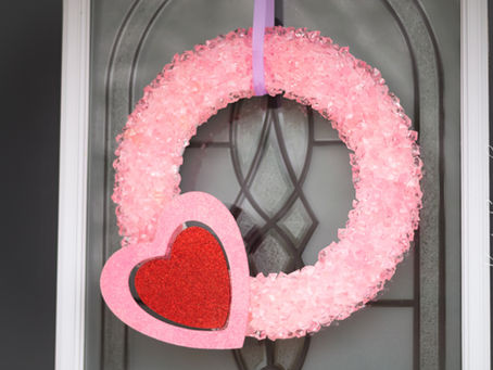 DIY Rock Candy Valentine's Day Wreath {Video}