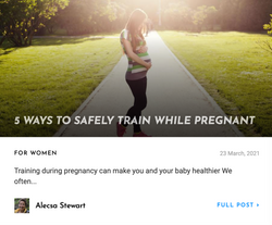 Training while pregnant article